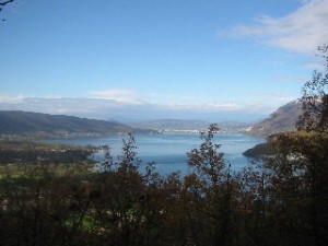 walking near lake Annecy